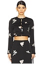 view 2 of 6 TOP BORDADO MIRA in Black