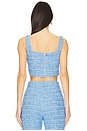 view 3 of 5 Bridgette Tweed Top in Cornflower Blue