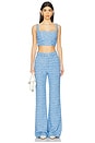 view 4 of 5 Bridgette Tweed Top in Cornflower Blue