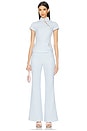 view 4 of 5 Iris Crepe Top in Pastel Blue