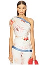 view 1 of 5 Elba Top in White Multi