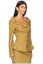 view 2 of 5 Nicola Crepe Top in Golden Olive