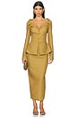 view 4 of 5 Nicola Crepe Top in Golden Olive