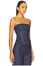 view 2 of 4 Brooklyn Corset Top in Dark Denim