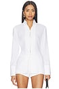 view 1 of 5 Martina Linen Top in White