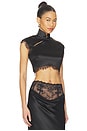 view 2 of 4 Lila Satin Top in Black