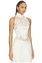 view 2 of 5 Elva Satin Top in Pearl