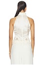 view 3 of 5 Elva Satin Top in Pearl