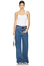 view 5 of 6 Buckle Wide Leg Jeans in Classic Blue