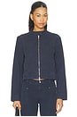view 1 of 5 Car Jacket in Navy Canvas