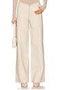 view 1 of 6 Cool Wide Leg in Beige Leather