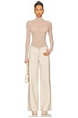 view 5 of 6 Cool Wide Leg in Beige Leather