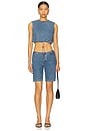 view 4 of 4 Cool Crop Top in Classic Blue
