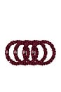 view 2 of 7 Skinny Scrunchies Set Of 4 in Maroon