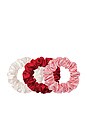 view 2 of 6 Pure Silk Large Scrunchies Set Of 3 in Rosy