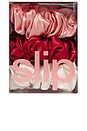 view 3 of 6 Pure Silk Large Scrunchies Set Of 3 in Rosy