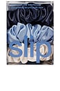 view 3 of 6 CHOUCHOUS GRAND FORMAT PURE SILK SET OF 3 PURE SILK LARGE SCRUNCHIES in Skye