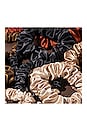 view 6 of 6 Midi & Large Scrunchie Set Of 3 in Dark Brown