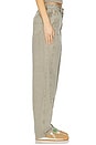 view 3 of 6 Tess Long Worker Jeans in Faded Olive