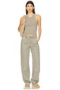 view 5 of 6 Tess Long Worker Jeans in Faded Olive