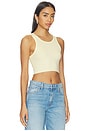 view 2 of 4 Cropped Rib Tank Top in Paradise Yellow