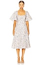 view 1 of 3 The Bluebell Dress in Swan Trellis