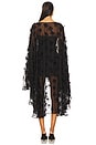 view 3 of 4 Mini Dress With Floral Cape in Midnight Black