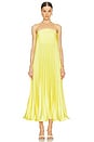 view 1 of 3 Gianna Pleated Midi Dress in Tuscany Yellow