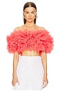 view 1 of 4 Noelle Tulle Top in Candy Red