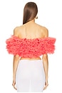 view 3 of 4 Noelle Tulle Top in Candy Red