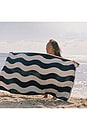 view 3 of 3 SERVIETTE STRIPE TOWEL in Deep Pool
