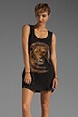 view 1 of 5 The Visionary Lion Print Tank Dress in Black