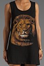 view 5 of 5 The Visionary Lion Print Tank Dress in Black