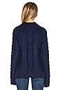 view 3 of 4 Texan Cable Knit Sweater in Navy