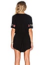 view 3 of 4 Wide Eyes Embroidered Romper in Black