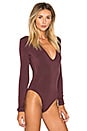 view 3 of 4 Follow You Bodysuit in Rum