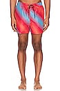 view 4 of 4 The Classic Swim Shorts in Berry & Coral Orange