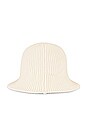 view 3 of 3 The Ribbed Bucket Hat in Eggshell