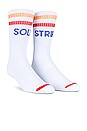 view 2 of 10 The 3 Pack Crew Socks in Marshmallow, Marigold, Apple Red & Sapphire