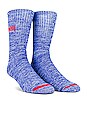view 3 of 10 The 3 Pack Crew Socks in Marshmallow, Marigold, Apple Red & Sapphire
