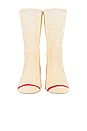 view 7 of 10 The 3 Pack Crew Socks in Marshmallow, Marigold, Apple Red & Sapphire