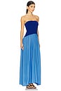 view 2 of 3 Strapless Soglio Dress in Maritime Navy / Marina Blue Stripe