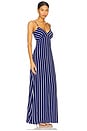 view 2 of 3 ROBE MAXI ROSETTA in Color Block Blue