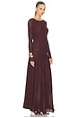 view 2 of 4 The Long Sleeve Sloane Dress in Raisin Brown