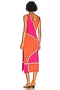 view 3 of 3 KIMBERLY 미디 원피스 in Tangerine & Strawberry