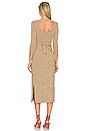 view 4 of 4 The Lila Wrap Dress in Espresso, Marigold & Eggshell