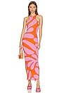 view 1 of 3 Sia Dress in Carnation Pink & Clementine