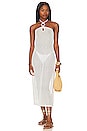 view 1 of 4 The Samar Midi Dress in White Sequined Cotton Mesh