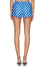 view 5 of 7 THE COLETTE 양면 사용 가능한 짧은 머리 in Blue Stripe & Dot