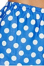 view 7 of 7 THE COLETTE 양면 사용 가능한 짧은 머리 in Blue Stripe & Dot